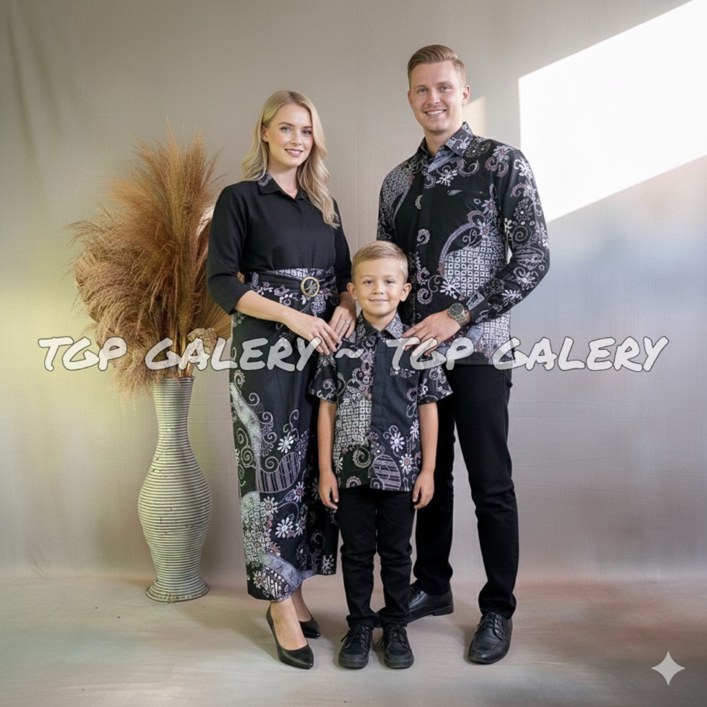 SERUNI LILAC - Batik Couple Ayah Dan Anak Laki-Laki Batik Mewah Seragam Keluarga Batik Couple Pasang