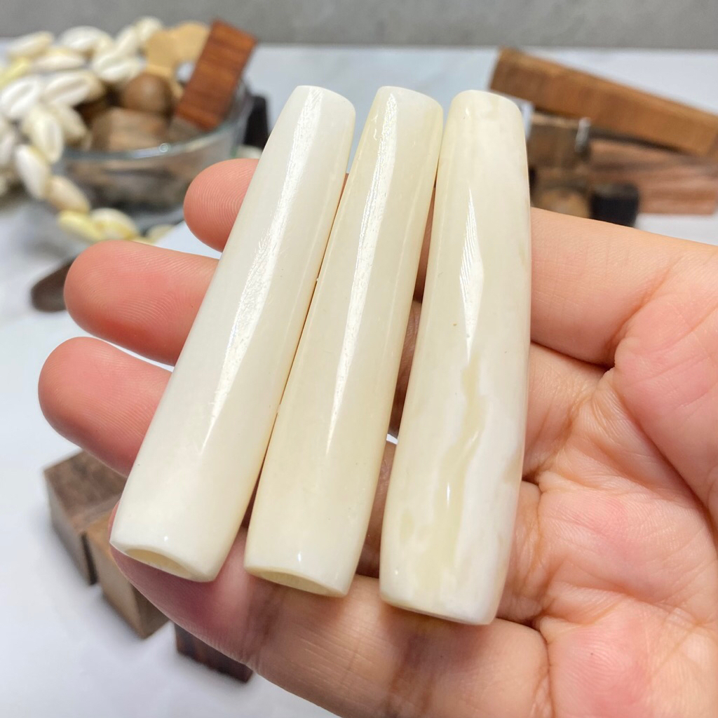 Pipa Rokok Medium Kristal pendek Bahan Tulang Impor Premium