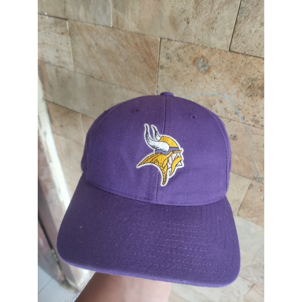 Topi NFL Minnesota Vikings By Logo 7 Original Fashion Pria/Wanita