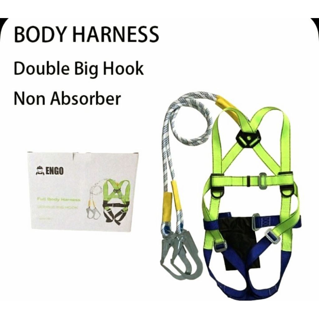 Full Body Harness Double Big Hook / Safety Body Harness Double Big Hook Lanyard