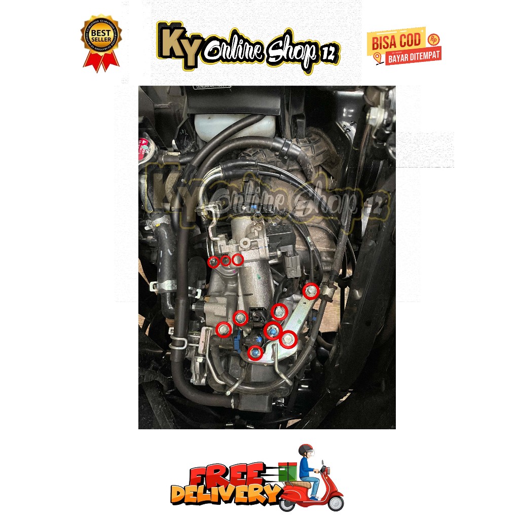 BAUT THROTTLE BODY 1 SET ( 10 BAUT ) PCX VARIO BEAT DELUXE SCOOPY ADV STYLO GENIO SPACY 110 125 150 