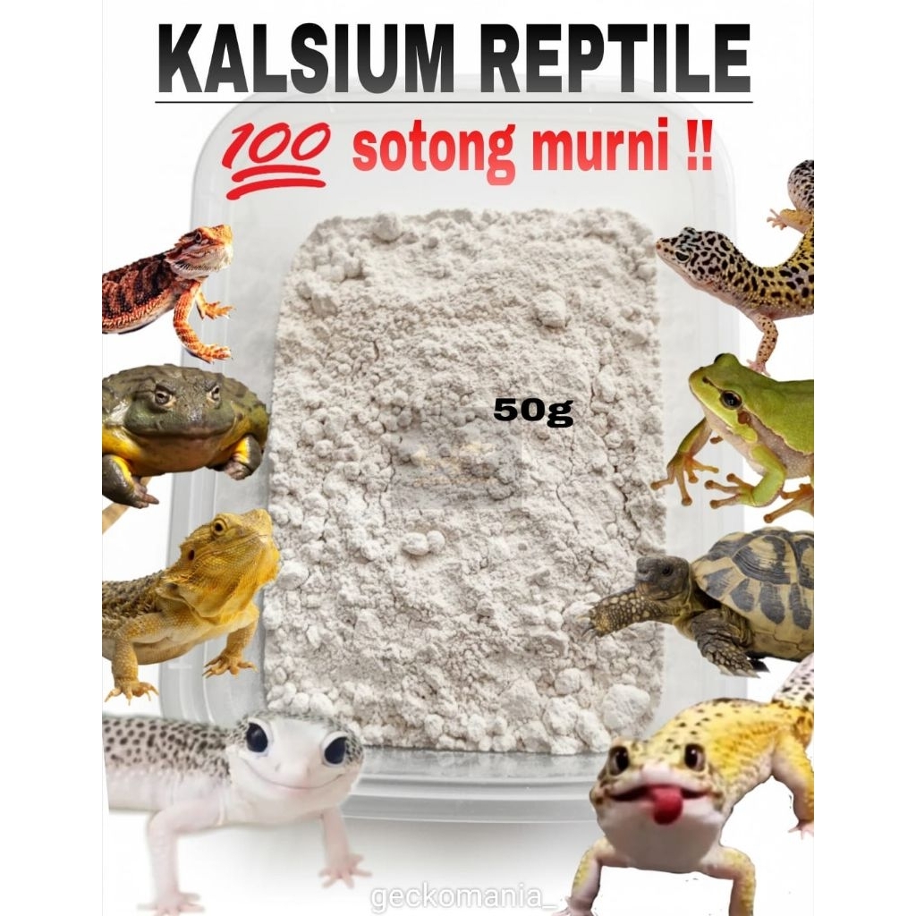 KALSIUM REPTILE 50gr MURAH MERIAH (100% TULANG SOTONG MURNI)