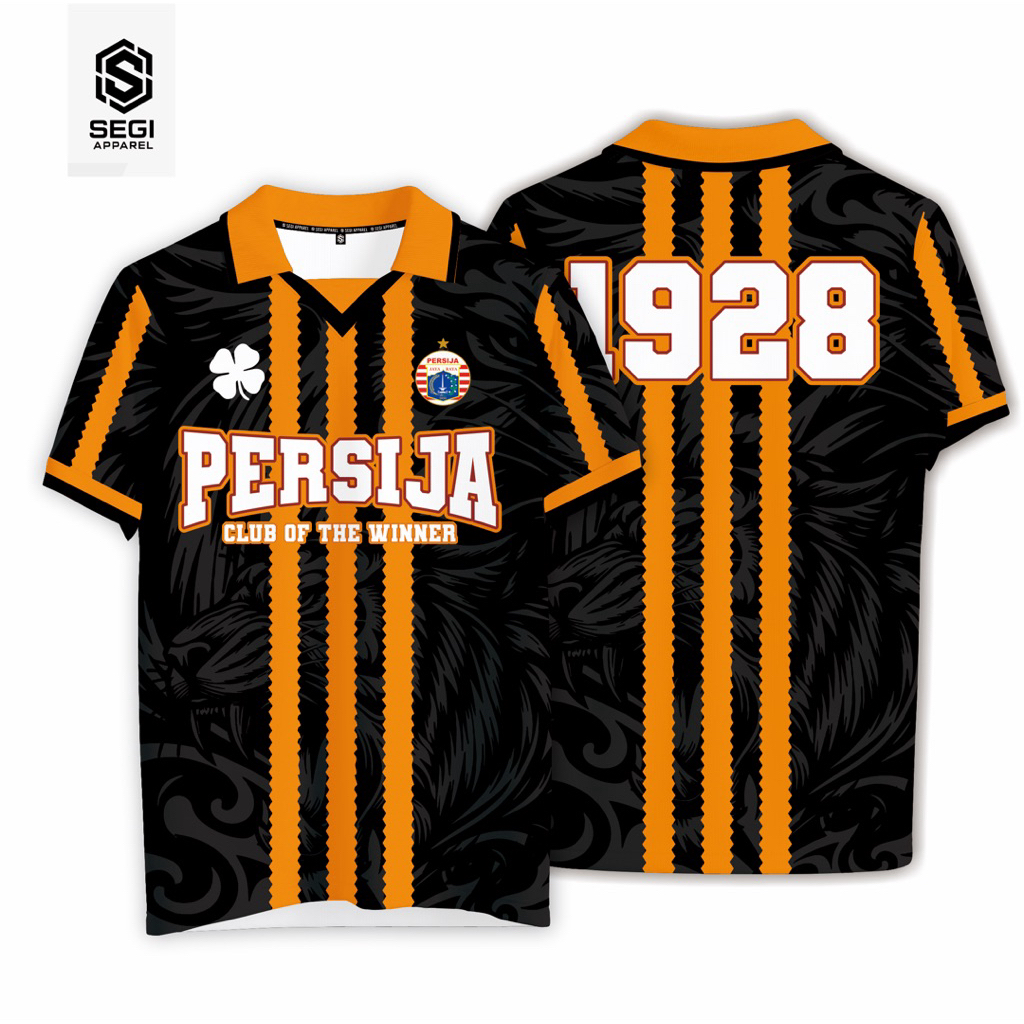 Jersey Fantasy Vintage Retro Persija Jakarta 1928 | Jersey Football | Jersey Casual Unisex Sport