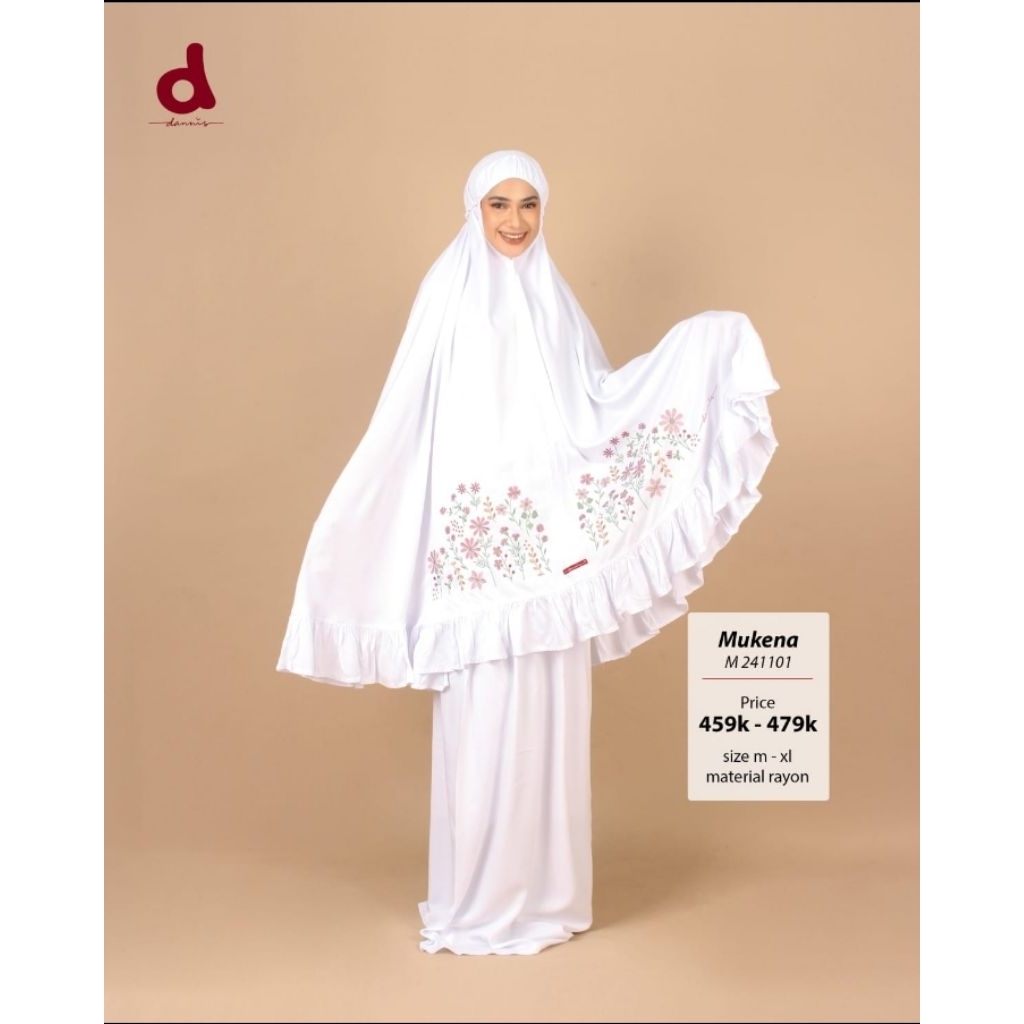 MUKENAH DANNIS DEWASA WARNA PUTIH SIZE L