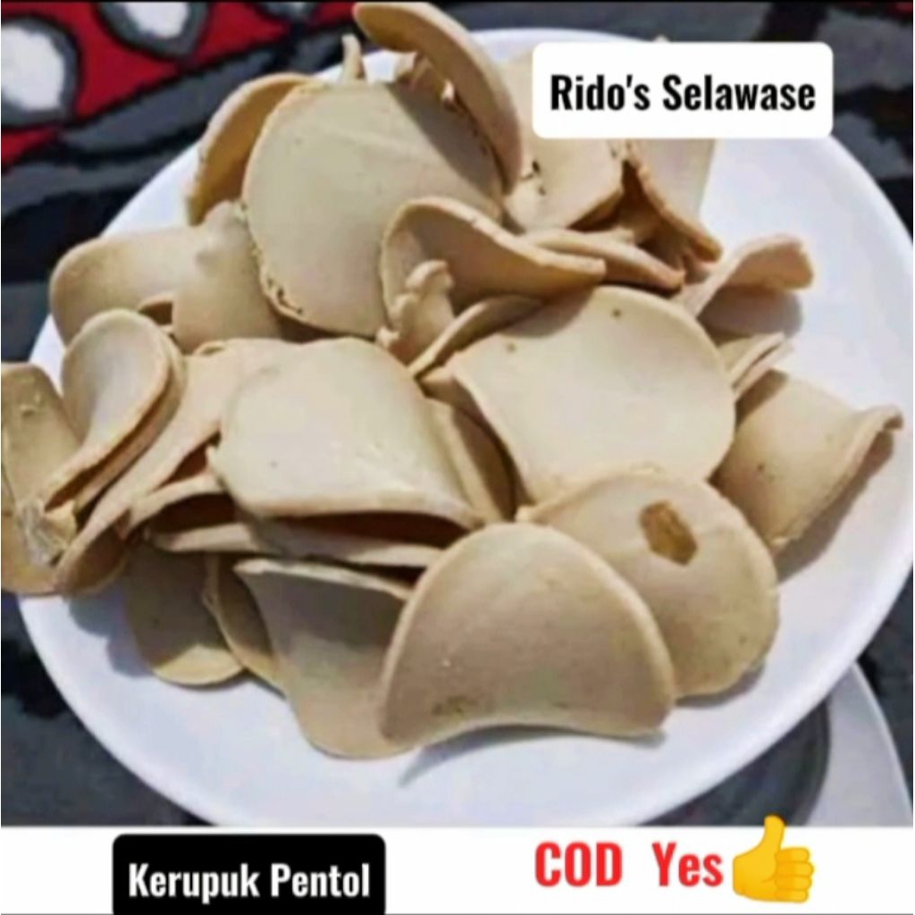 Kerupuk pentol mentah gurih,nikmat & renyah khas Jember 250gram