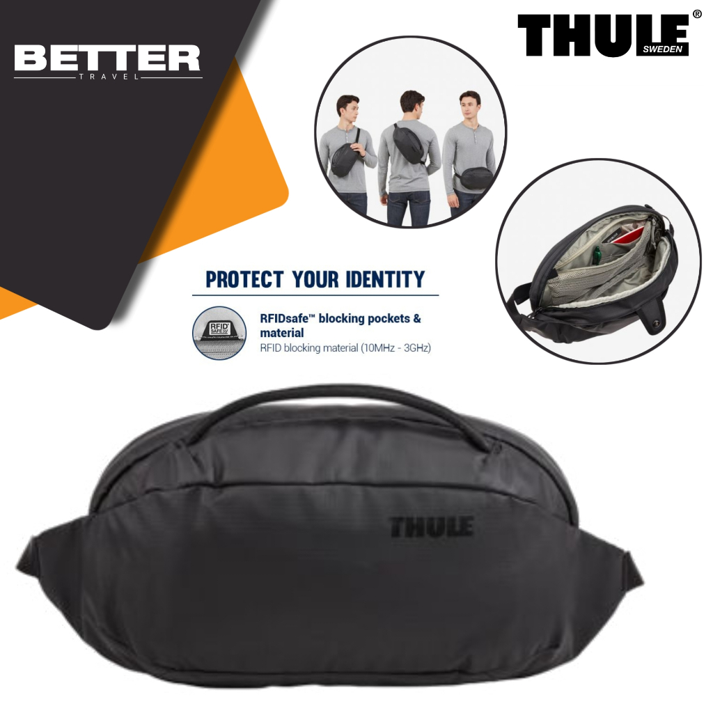 THULE waist bag pria kasual traveling RFID protection passport belt bag tablet 7 inch kasual tas pin