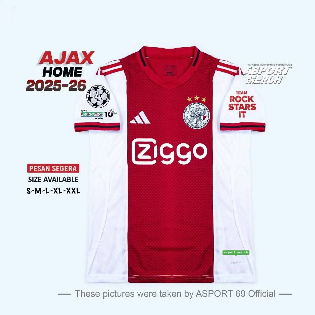 JERSEI AJAX AMSTERDAM HOME 2025-2026 AJAX HOME 25-26