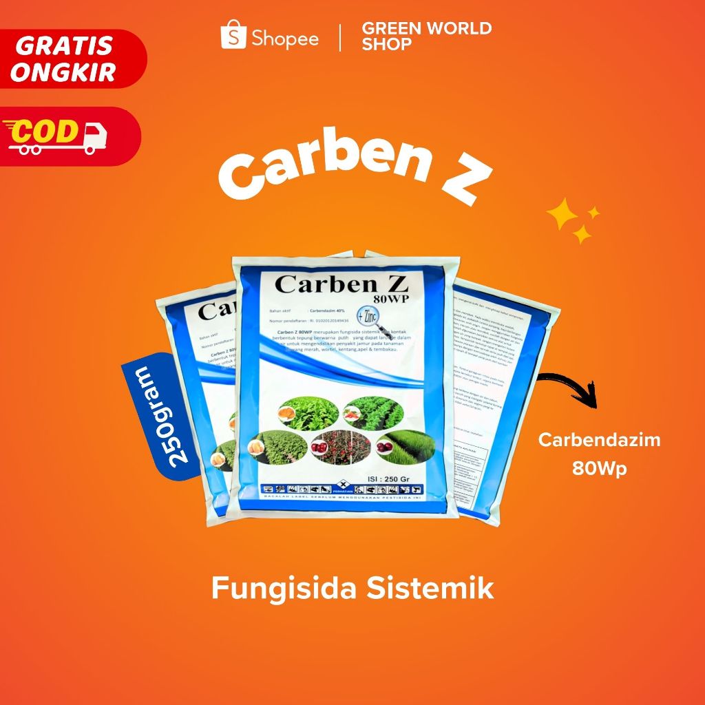 Fungisida Carben - Z 80WP 250Gram Fungisida Kontak Sistemik Anti Patek