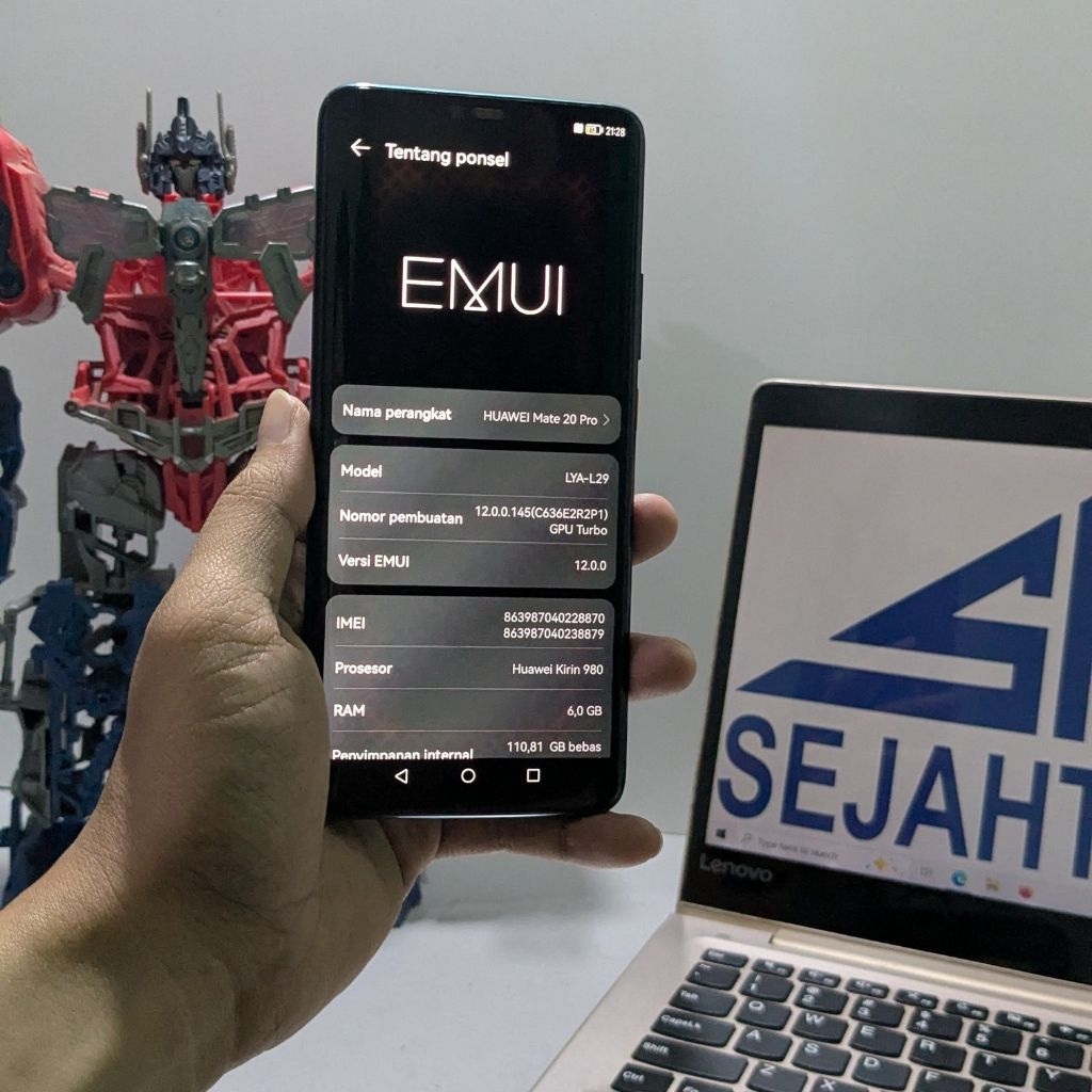 ponsel Second Huawei mate 20 pro Ram 6GB Rom 128GB hp second huawei