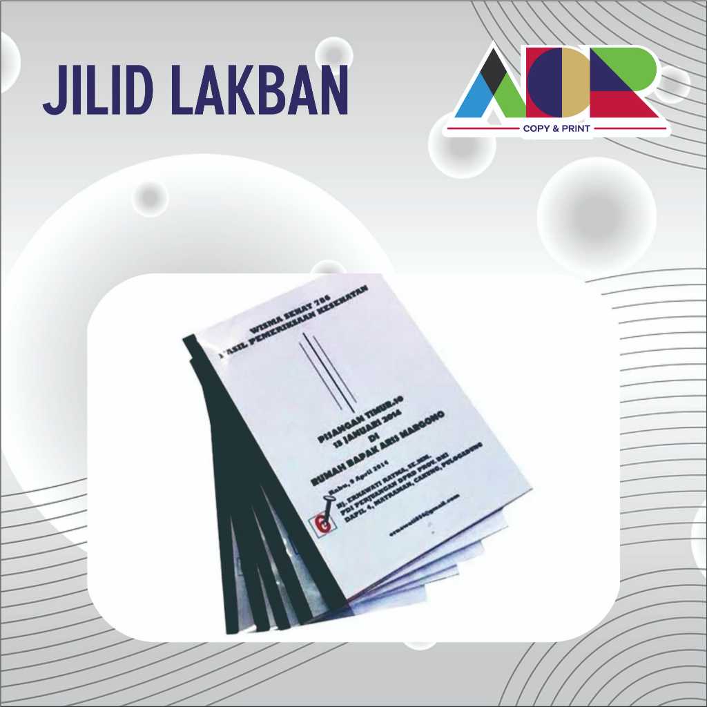 JASA JILID LAKBAN / JILID BUKU BIASA
