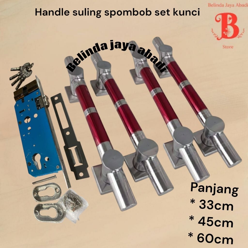 4 Pcs gagang pintu / pegangan pintu rumah / handle pintu stainless / Tarikan pintu minimalis