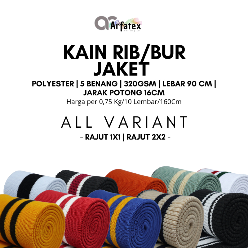 Kain rib bur jaket mengganti rib jaket ecer untuk lengan pinggang dan kerah bulat