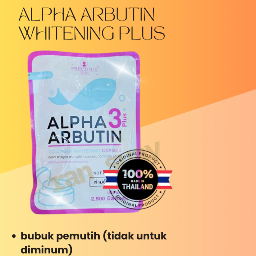 ALPHA ARBUTIN WHITENING PLUS ORIGINAL THAILAND / BUBUK LOTION PEMUTIH