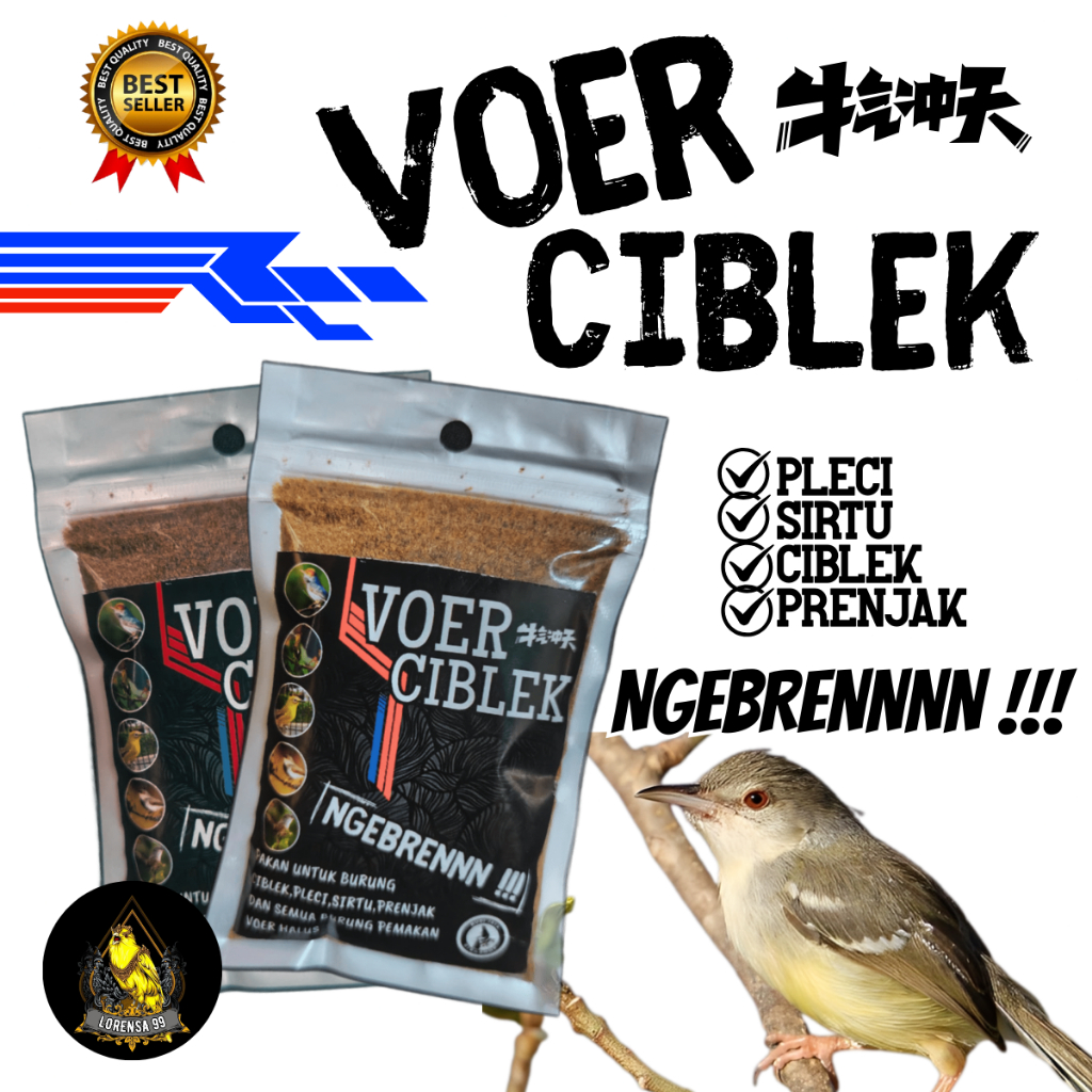 SEDIA VOER CIBLEK 50GR PREMIUM HIGH PROTEIN TINGGI VOER HALUS PAKAN HARIAN CEPAT GACOR PLECI PRENJAK