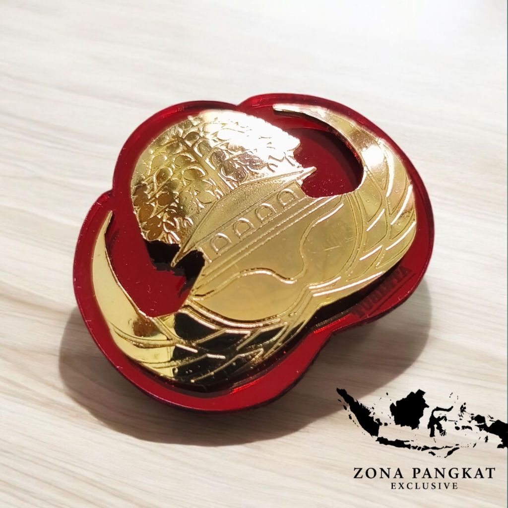 PIN KORPRI KUNINGAN CEMBUNG - PIN KORPRI KUNINGAN ASLI