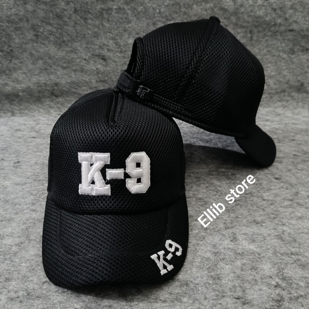 Topi Jaring Hitam K-9 / Topi Polisi K-9 / Topi K-9 Police