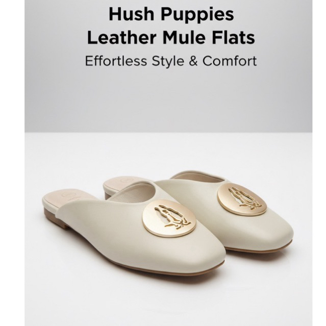 NEW Sepatu Hush Puppies Fonza 38 Beige Sepatu Wanita Slip On Mules Wanita Sepatu Wanita Hush Puppies