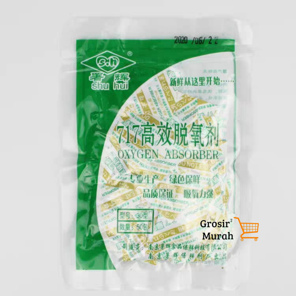 Pengawet Kue/Buah dan Makanan Basah/Silica Gel/Oxygen Absorber isi 50pcs