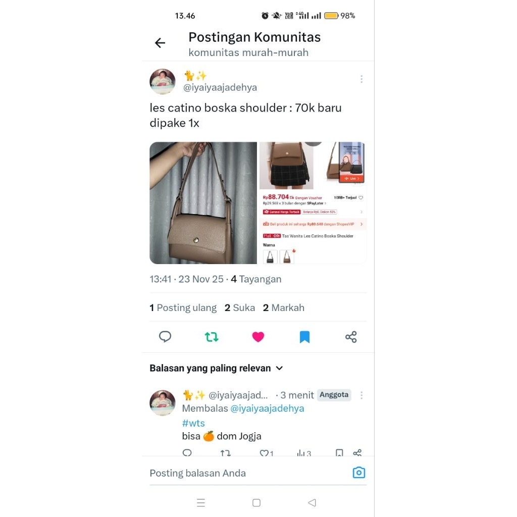 les catino boska shoulder bag