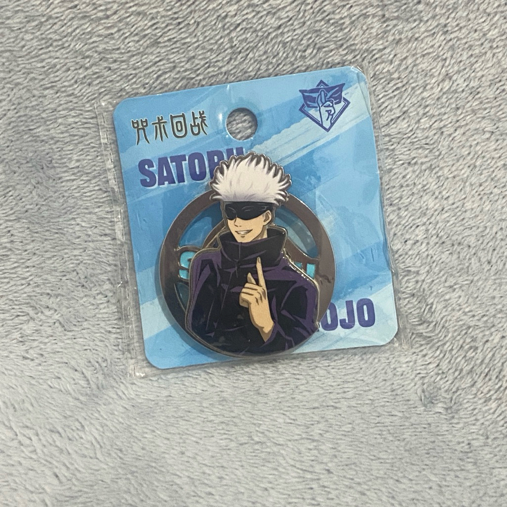 jjk x miniso gojo satoru metal badge new