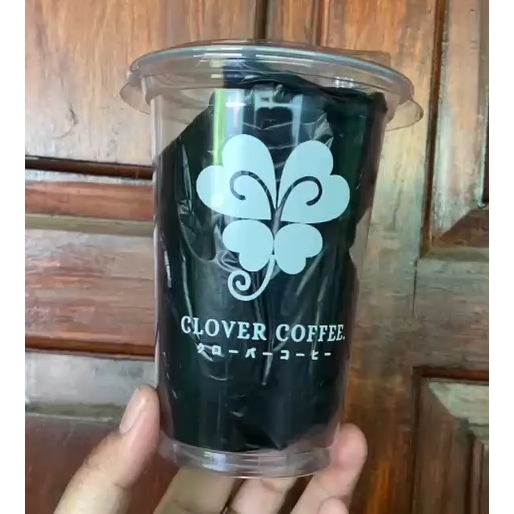 SABLON CUP FREE DESAIN - SATU SET GELAS CUP 14OZ DATAR 7GRAM + TUTUP LID STRAWLESS - ANTI TUMPAH - F