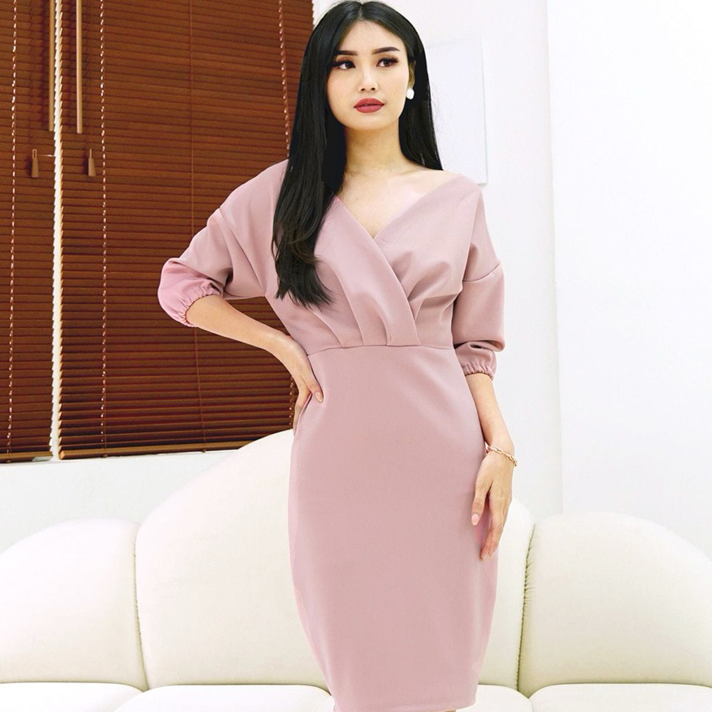 Dress Scuba Felicity | Dress Wanita | Dress Pesta | Pakaian Wanita |