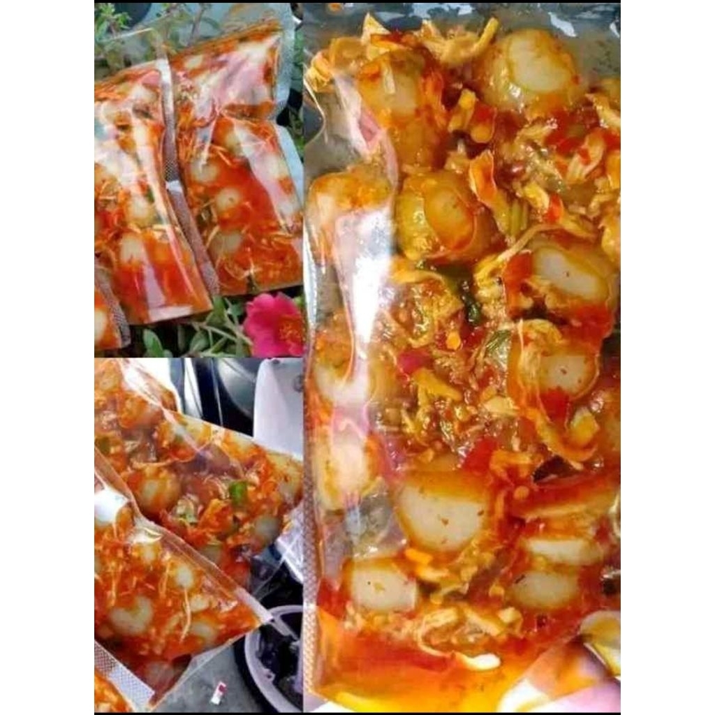 cilok ayam suir pedas daun jeruk