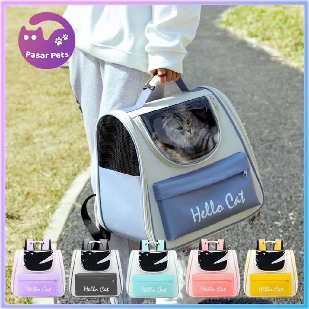 Tas Ransel Kucing Tas Kucing Hello Pet Carrier Tas HELLO Cat Cat Bag Tas Hiking Untuk Membawa Kucing