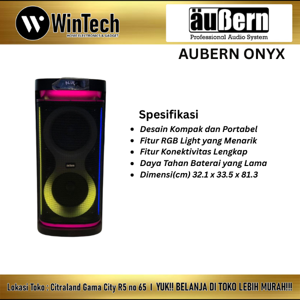 AUBERN ONYX New Speaker Aubern Portable Speaker Partybox