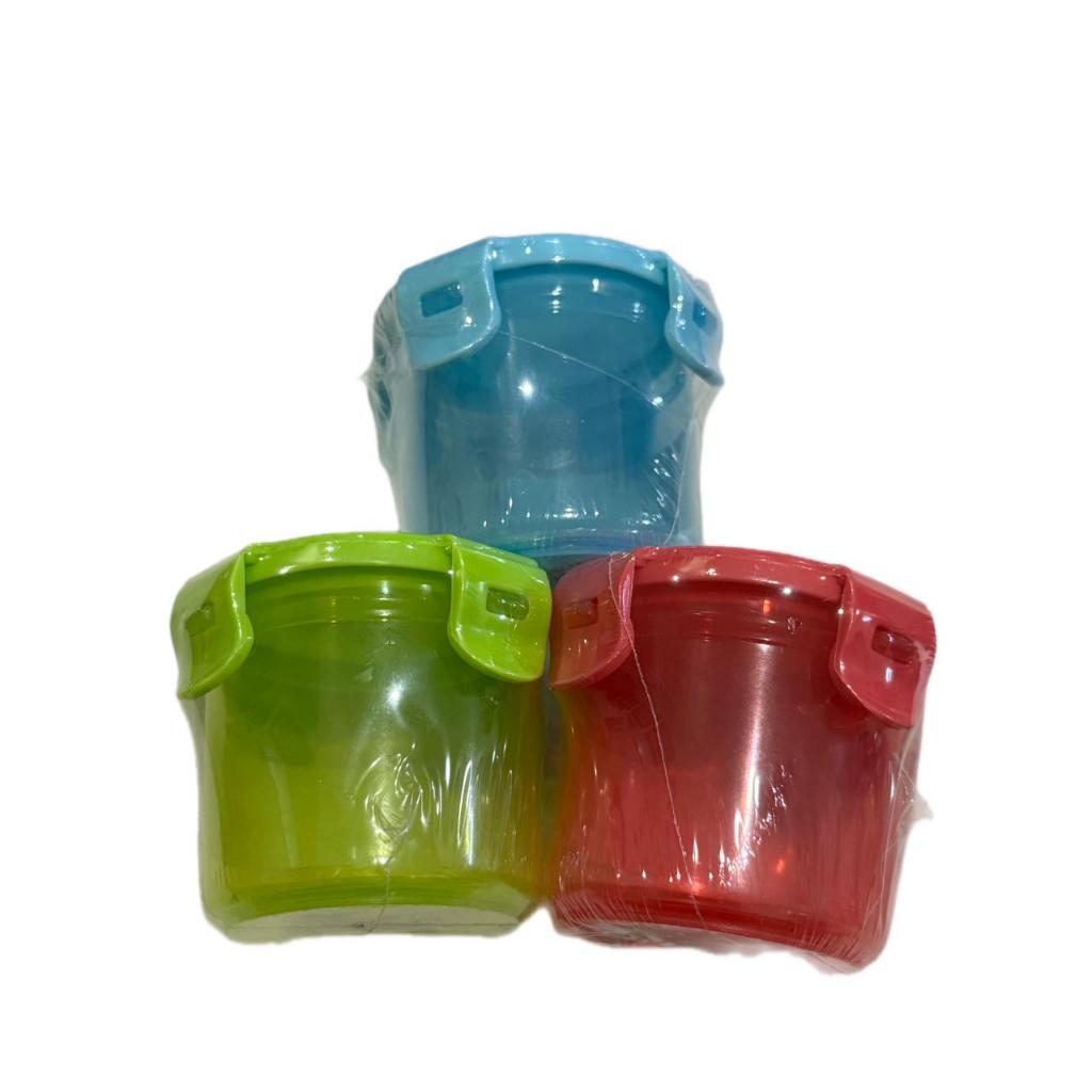 Promo Kotak Makan 1pc ecer toples plastik warna random tempat wadah bekal anak lucu toples plastik b