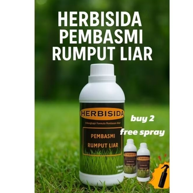 HERBISIDA 500ml - racun rumput  mati akar / pembasmi rumput liar spray / obat rumput spray