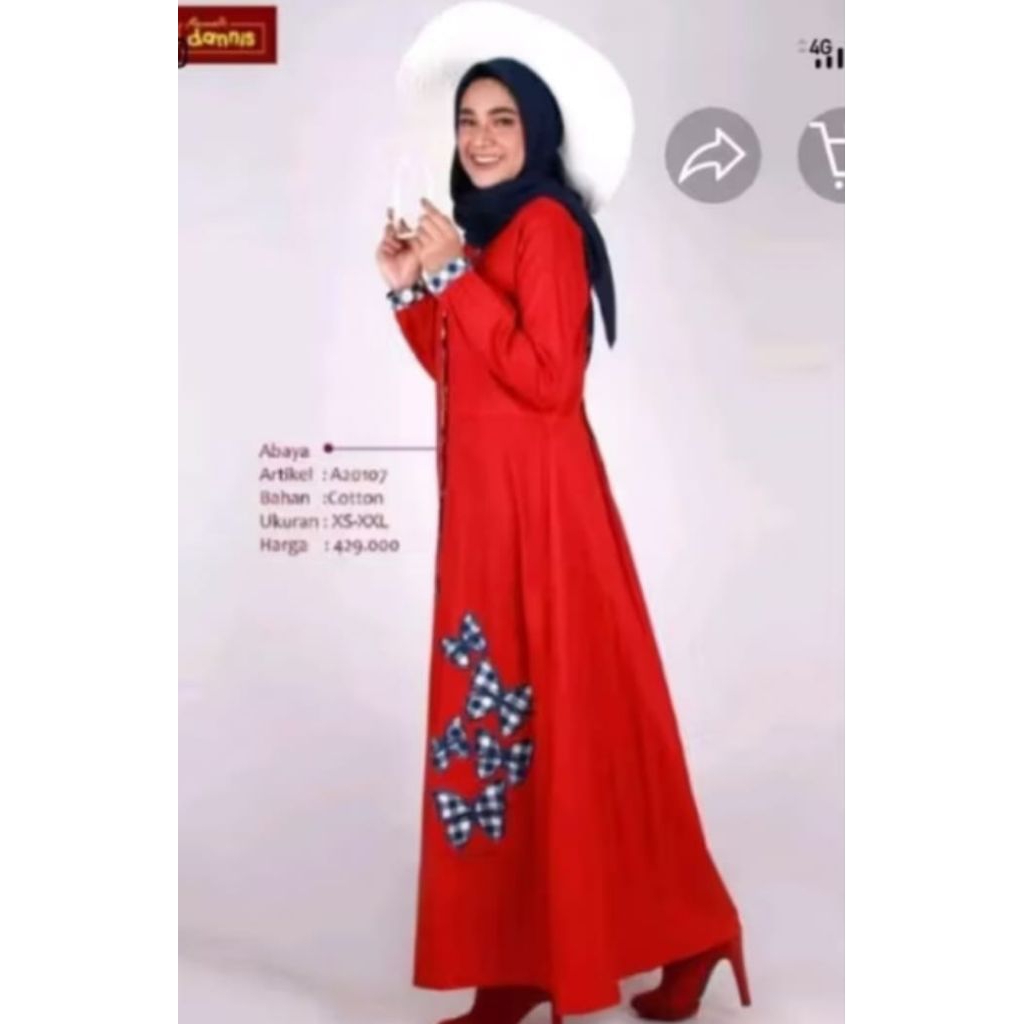 Abaya A201007 Size XS maroon