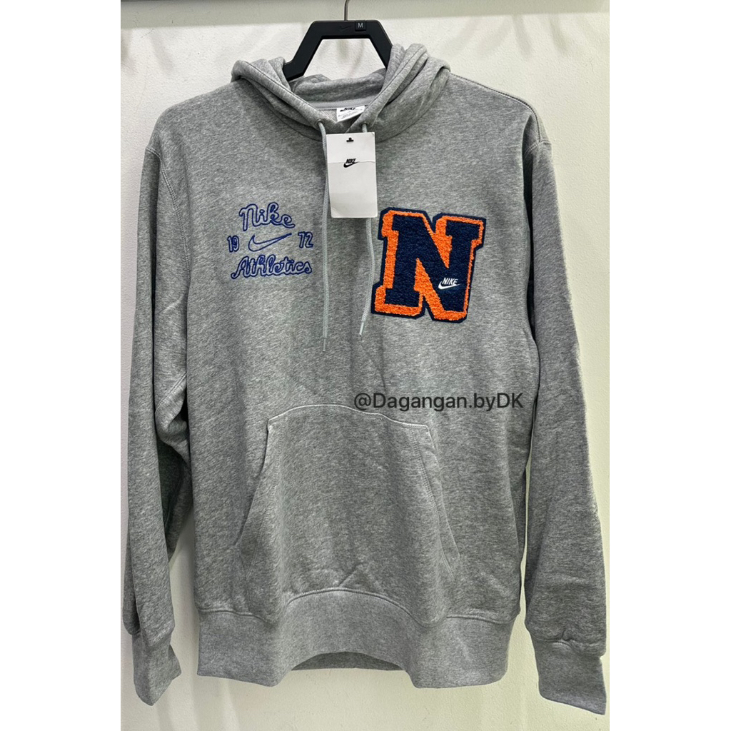 Hoodie Nike* Bordir 3D Logo Original 100% Abu-Abu