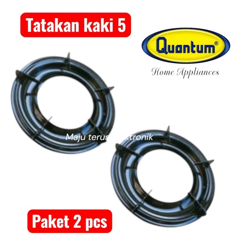 (isi 2 pcs) Tatakan kompor gas Quantum kaki 5 bulat
