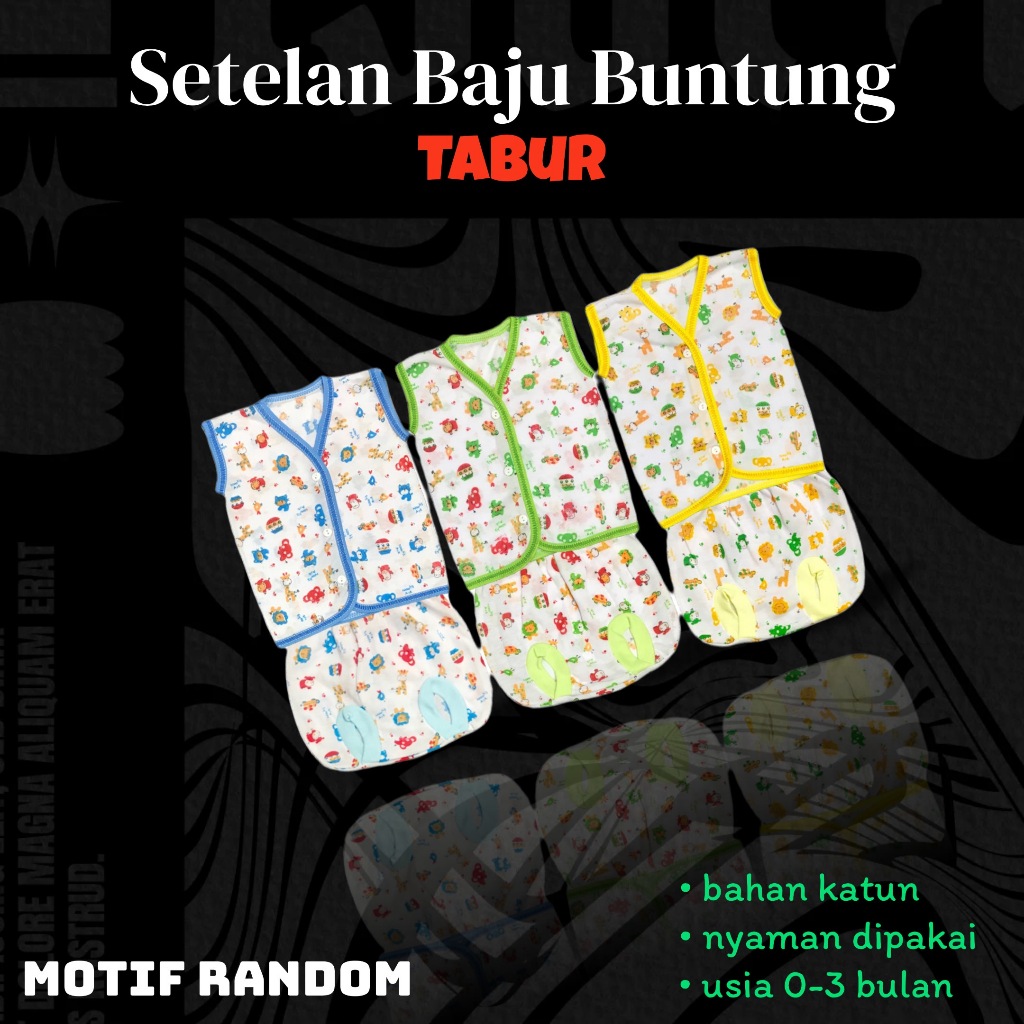 Kiddos - 6/12 SET (GROSIR) Setelan Baju Bayi Buntung+Celana Pendek/Kacamata 0-3 bln/baju anak laki/P