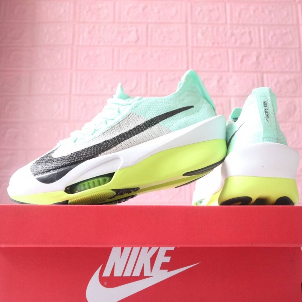 SEPATU NIKE ZOOM ALPHAFLY 3 WHITE LIGHT GREEN