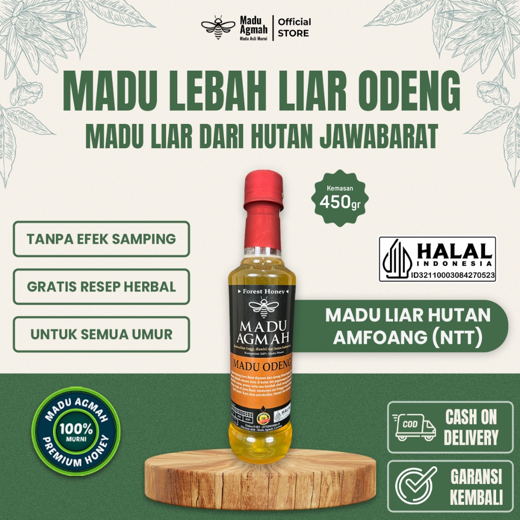 Madu Agmah Hutan Lebah Liar Odeng (Jawa Barat) 450gr Raw