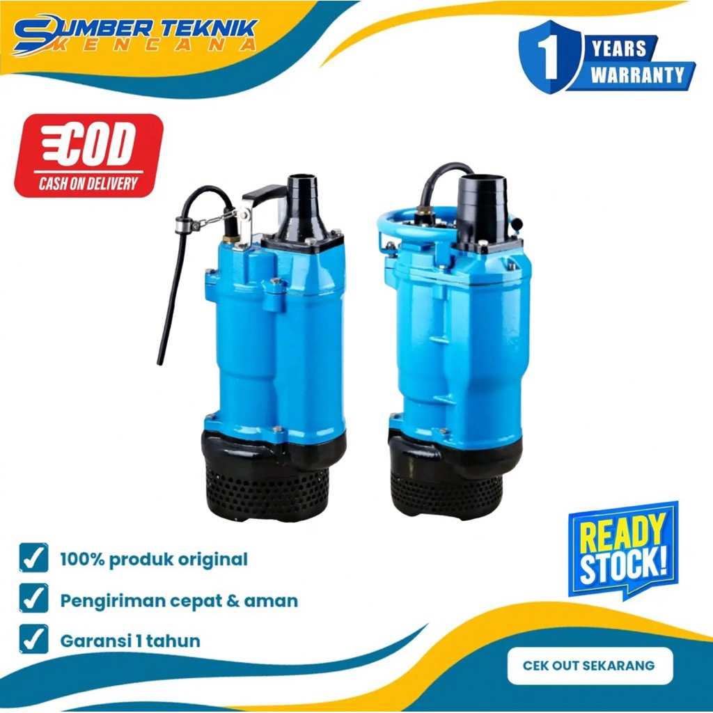 Pompa Celup Air Kotor Banjir KTZ 611 AQUASTRONG Japan Submersible Pump Lumpur Dewatering Pump Kontra