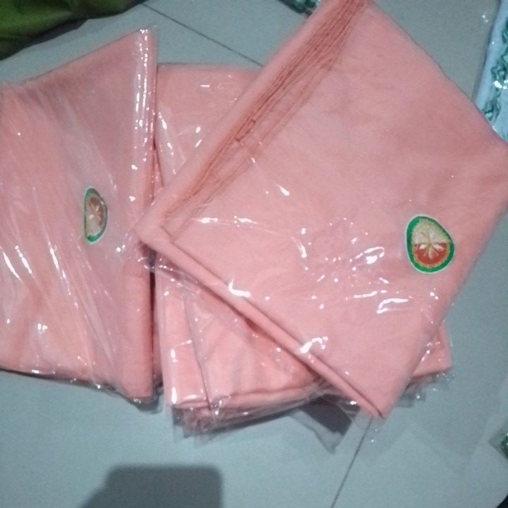 jilbab dharma wanita DWP warna BELEWAH bayar COD.bordil logo ukuran jumbo/115cm