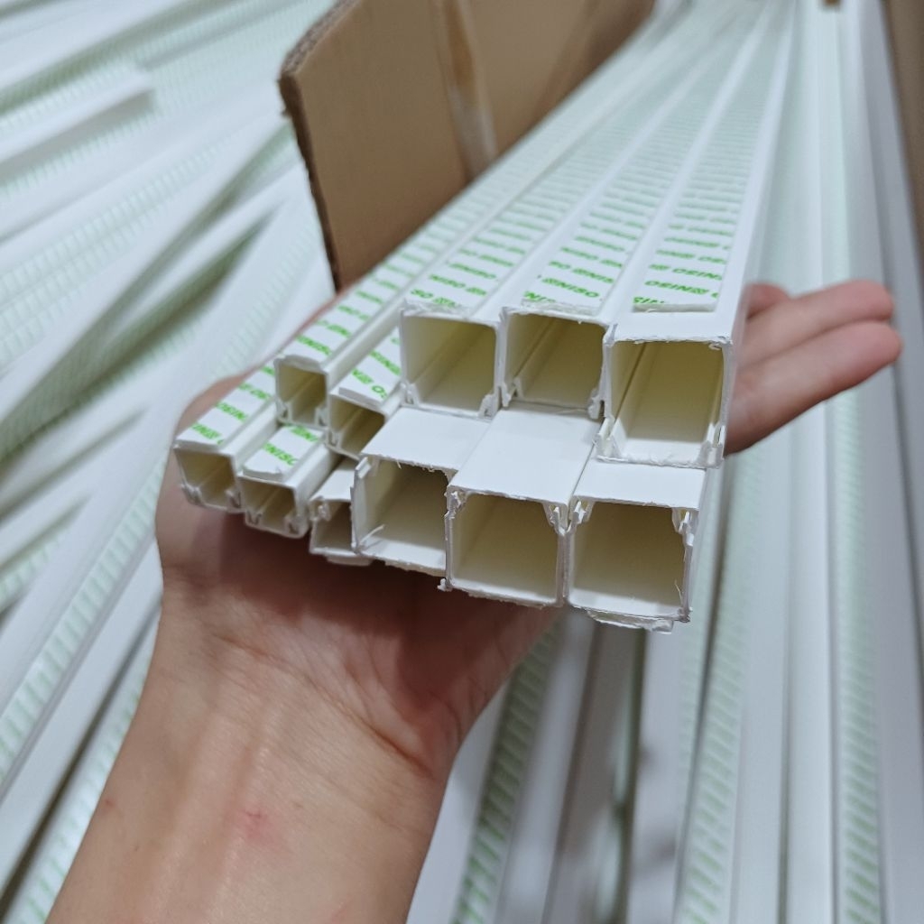 Ducting panjang 100cm / 1 meter Dakting kabel pvc cable dak tanpa lem 10x10 16x16 dak kabel diy kitc
