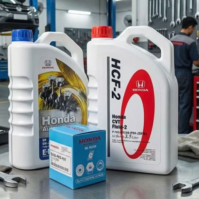 Paket Oli Mobil Honda E-Pro Blue 5W-30 4 Liter OLI TRANSMISI HCF2 08269P99Z8FN1 FILTER OLI HONDA 154