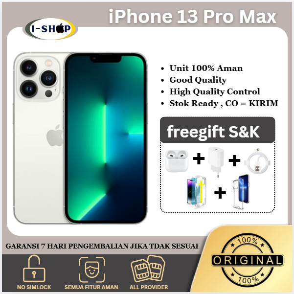 iPhone 13 Pro Max 128GB,256GB Second Ori Apple Kondisi Mulus & Normal, ALL SIM , KUALITAS TERJAMIN