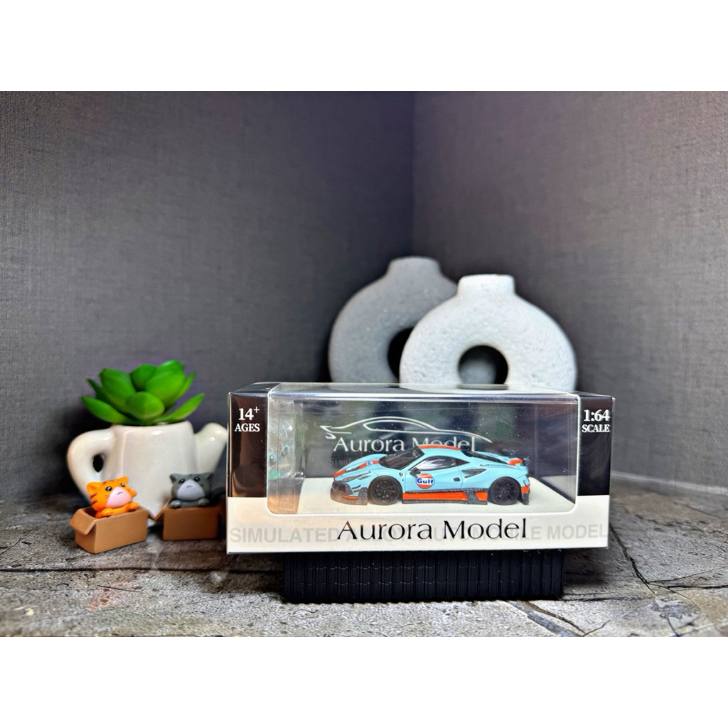 Aurora Model Mansory Ferrari F8XX Tributo Gulf with Figure Limited