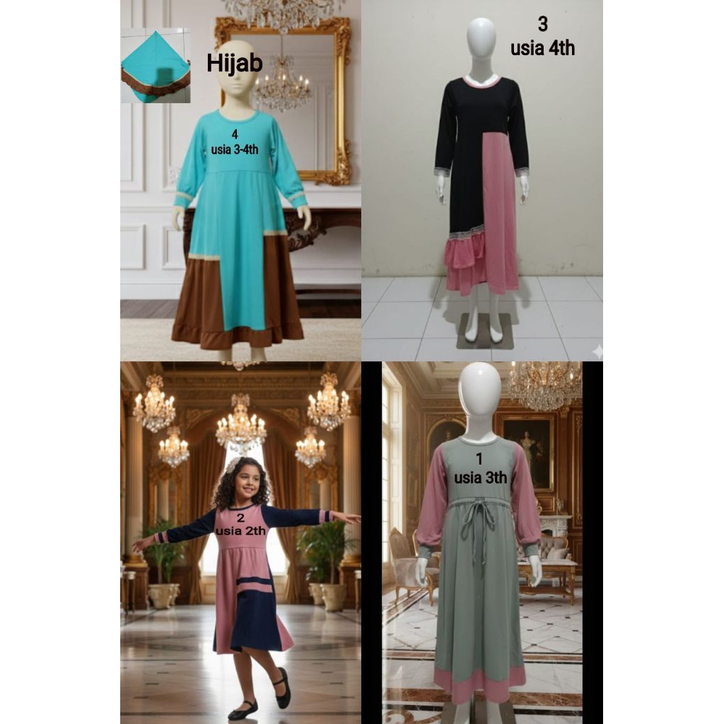 Obral gamis anak bahan kaos adem