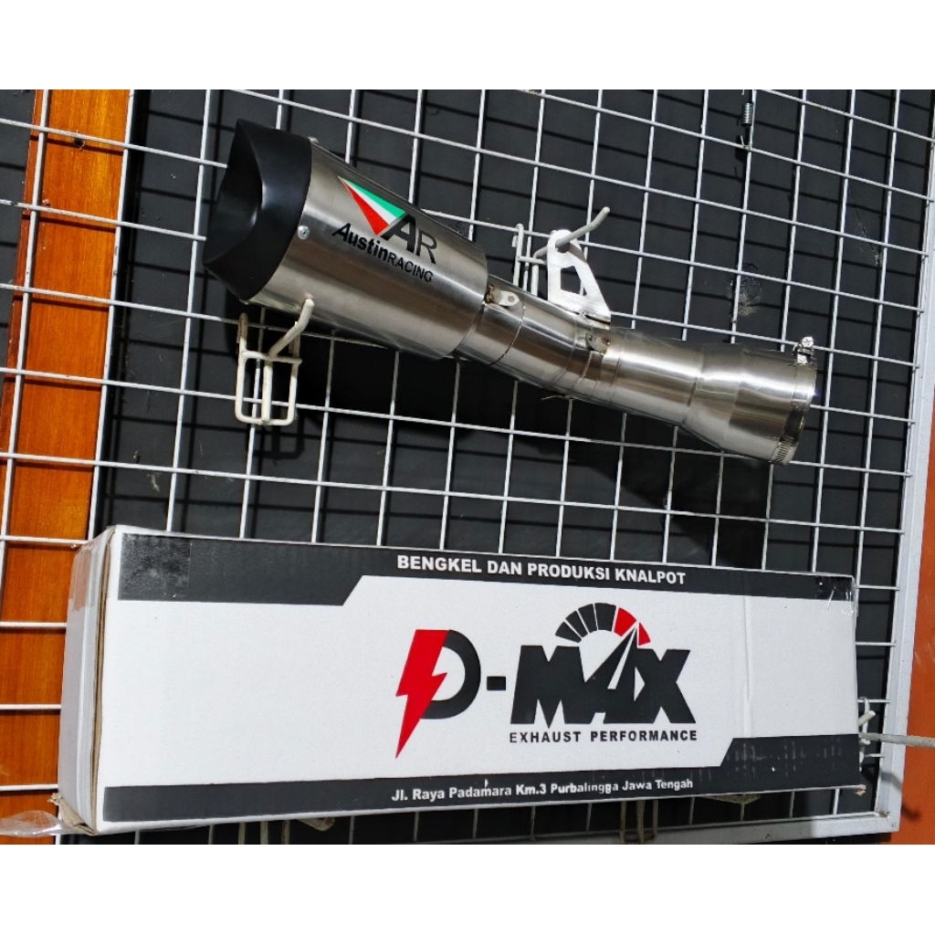 knalpot Austin racing type shark & Arrow zx25r slip on header ori potong