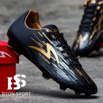 Sepatu Bola Specs Lightspeed Reborn IN - Black/Pale Gold