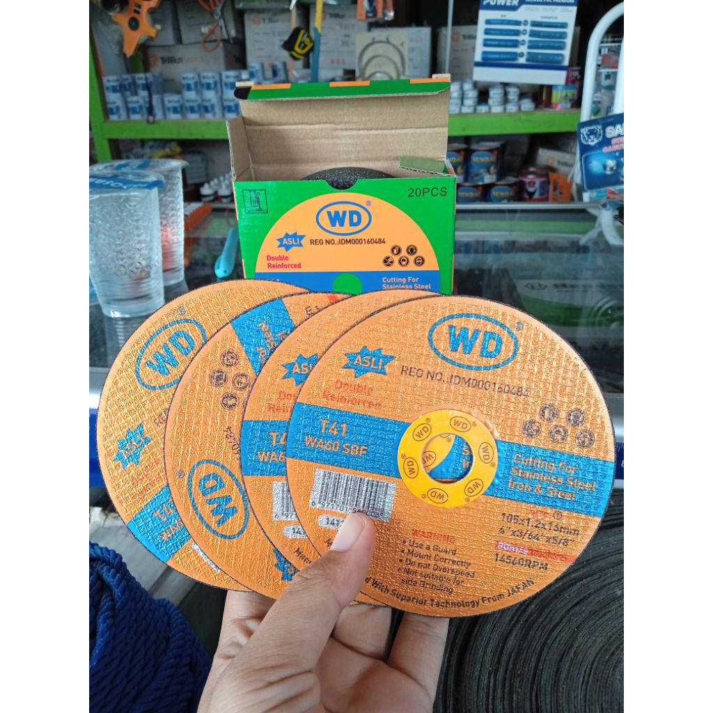 Batu potong / resibon / mata gerinda WD 4INCH isi 20pcs