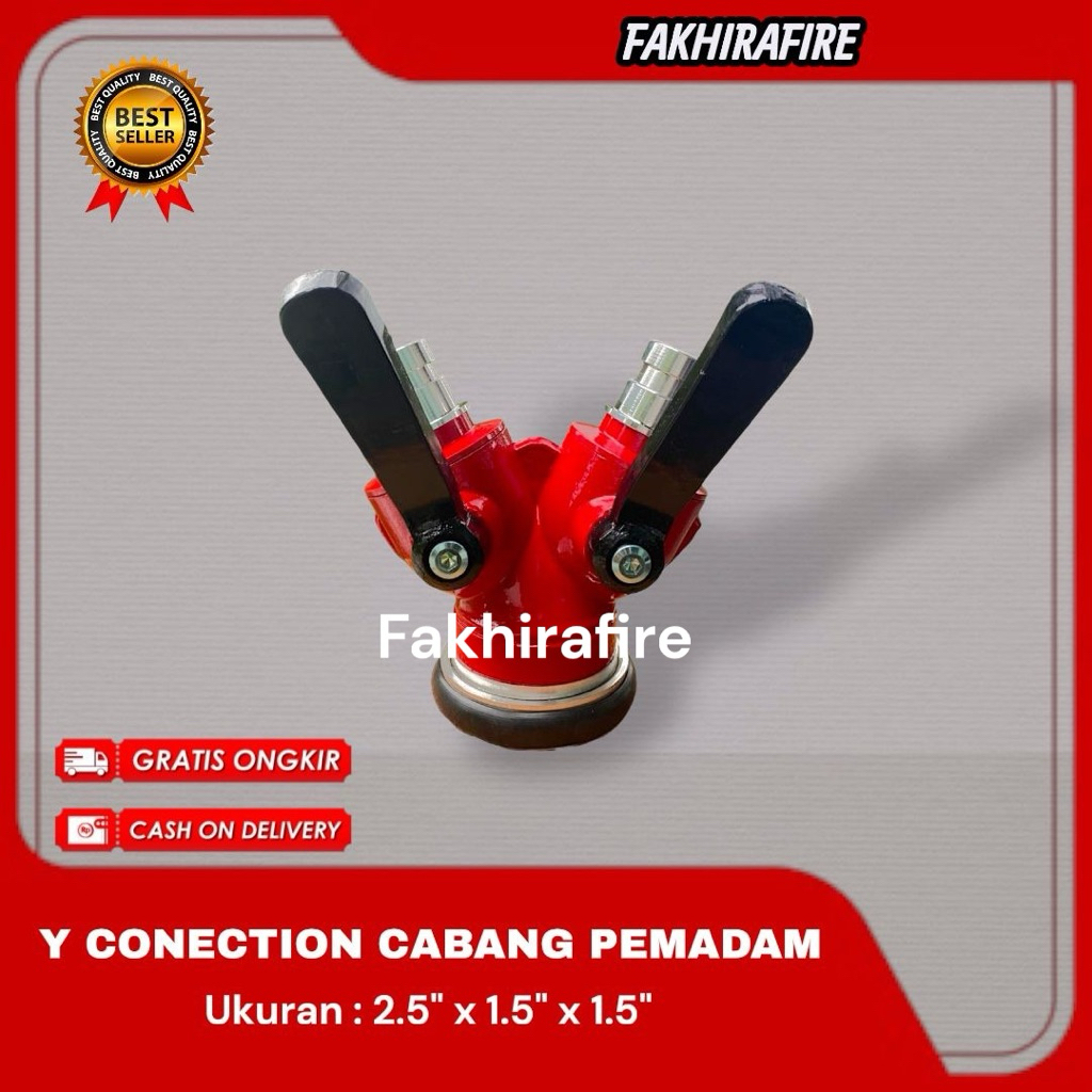 Y Connection Cabang Pemadam 2.5" × 1.5" × 1.5"