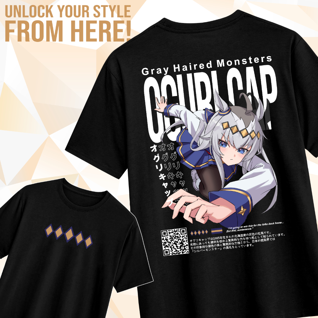 T-SHIRT KAOS DISTRO OGURI CAP UMA MUSUME KAOS ANIME GAME - COTTON COMBED 30S SABLON DTF PREMIUM