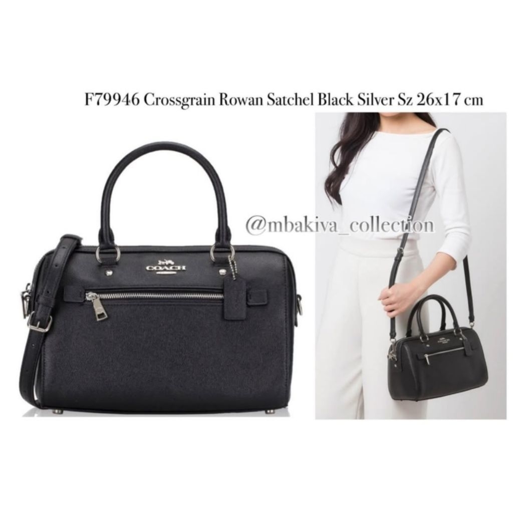 CO F79946 Crossgrain Rowan Satchel Black Silver